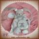 DOUDOU ET COMPAGNIE SOS LAPIN GRIS CORPS BLANC HOCHET CELESTE DC2397