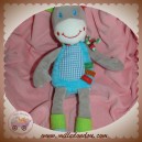 LOGITOYS OUATOO BABY SOS DOUDOU GIRAFE GRIS CORPS BLEU ETIQUETTES NICOTOY