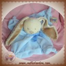 NICOTOY SOS DOUDOU LAPIN ECRU PLAT BLEU ECHARPE PLUSHIES