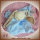 NICOTOY SOS DOUDOU LAPIN ECRU PLAT BLEU ECHARPE PLUSHIES