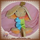 KALOO DOUDOU SOS LAPIN BEIGE ZIZ ZAG VERT BLEU MUSICAL BOIS