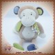 BABYSUN SOS DOUDOU SINGE ECRU BEIGE VESTE VERTE 33 CM