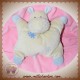 PREMAMAN SOS DOUDOU HIPPOPOTAME BEIGE FLEURS BLEU QUASI PLAT JOLLYMEX