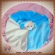 GIPSY SOS DOUDOU CHIEN PLAT OVAL BLEU ECRU FLEUR NOEUD