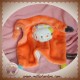 ORCHESTRA SOS DOUDOU LION BLANC PLAT ORANGE RAYE GRIS