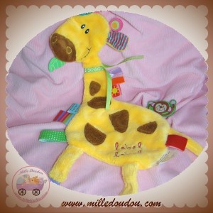 LABEL SOS DOUDOU GIRAFE PLAT JAUNE MARRON ETIQUETTES