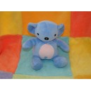 POMMETTE SOS DOUDOU KOALA BLEU MAUVE ROSE