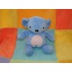 POMMETTE DOUDOU PELUCHE KOALA BLEU MAUVE ROSE