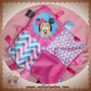 NICOTOY SOS DOUDOU MOUCHOIR PLAT ROSE ETIQUETTES MINNIE