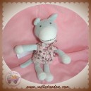 VERTBAUDET SOS DOUDOU ANE GRIS CORPS ROSE FLEUR NOEUD