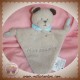 BABY ON BOARD SOS DOUDOU OURS GRIS MARRON PLAT BLEU HOCHET