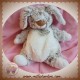 HISTOIRE D'OURS SOS DOUDOU LAPIN POIL REFLET MARRON FONCE VENTRE BLANC