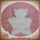 SUCRE D'ORGE SOS DOUDOU CHAT PLAT BLANC SALOPETTE ROSE