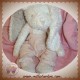 CYRILLUS SOS DOUDOU LAPIN BLANC SALOPETTE RAYE ROSE