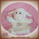 HISTOIRE D'OURS SOS DOUDOU MOUTON AGNEAU MARIONNETTE ECRU BLANC