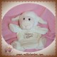 HISTOIRE D'OURS SOS DOUDOU MOUTON AGNEAU MARIONNETTE ECRU BLANC