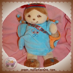 NOUKIE'S SOS DOUDOU POUPEE INDIENNE NOA TIDOU ECRU BLEU MUSICAL