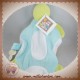 LES CHATOUNETS SOS DOUDOU TORTUE PLAT VERT CARAPACE BLEU ROND BLANC