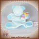 DPAM SOS DOUDOU OURS PLAT BLEU TURQUOISE HOCHET