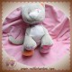 NOUKIE'S SOS DOUDOU CHAT IRIS & BABETTE GRIS COEUR ROSE 25 CM