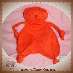 HAPPY HORSE SOS DOUDOU CHAT PLAT ORANGE NOEUD