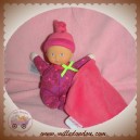 COROLLE SOS DOUDOU POUPEE MOUCHOIR ROSE FLEUR FUSHIA MINIREVE BONNET