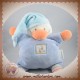 NATTOU SOS DOUDOU OISEAU CANARD QUASI PLAT BLEU HOCHET ABEILLE