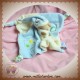 GIPSY SOS DOUDOU OURS BEIGE PLAT BLEU ECRU NOEUD POMMIER