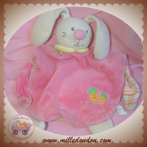 MAXITA SOS DOUDOU LAPIN PLAT ROSE  RAYE ORANGE CERF VOLANT