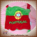 BELLODOUX K-MELEON SOS DOUDOU MOUCHOIR PLAT ROUGE VERT PORTUGAL ATTACHE TETINE