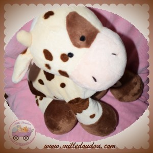 LASCAR SOS DOUDOU VACHE ECRU TACHETE MARRON