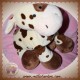 LASCAR SOS DOUDOU VACHE ECRU TACHETE MARRON