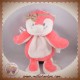 NOUKIE'S SOS DOUDOU PINGOUIN DAISY PLAT ROSE BLANC