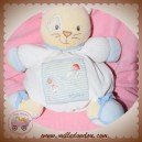 KALOO SOS DOUDOU CHAT BOULE BLANC RAYE BLEU ENFANT 27 CM