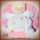 KALOO SOS DOUDOU CHAT BOULE BLANC RAYE BLEU ENFANT 27 CM