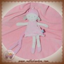 SUCRE D'ORGE SOS DOUDOU POUPEE ROSE ATTACHE TETINE ROBE FLEUR