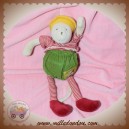 MOULIN ROTY SOS DOUDOU SOURIS BALTHAZAR ET VALENTINE PANTALON VERT RAYE ROUGE