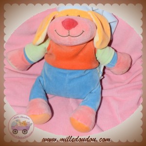 DOODOO BABIAGE SOS DOUDOU CHIEN BLEU ORANGE ROSE