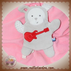 SUCRE D'ORGE SOS DOUDOU LAPIN PLAT GRIS DOS ROUGE GUITARE ETOILES