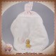 DISNEY SOS DOUDOU MOUCHOIR PLAT ROSE BLANC BELLE CHIEN