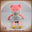 OKAIDI OBAIBI SOS DOUDOU RENARD GRIS ROSE ROBE