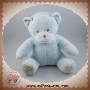 MUSTI MUSTELA SOS DOUDOU OURS PELUCHE BLEU