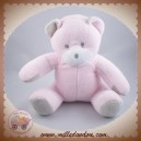 MUSTI MUSTELA SOS DOUDOU OURS PELUCHE ROSE