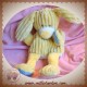 BABYNAT BABY NAT SOS DOUDOU LAPIN JAUNE MARIONNETTE COTELES