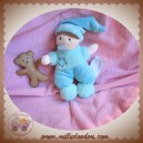 DOUDOU ET COMPAGNIE POUPEE GARCON BLEU TURQUOISE OURS