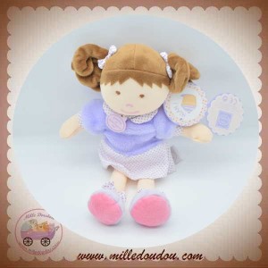 DOUDOU ET COMPAGNIE SOS POUPEE FILLE ROBE MAUVE CUPCAKE MIAM