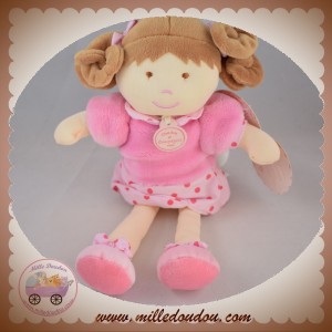 DOUDOU ET COMPAGNIE SOS POUPEE FILLE ROBE ROSE CUPCAKE MIAM