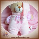 MGM DODO D'AMOUR SOS DOUDOU OURS BEIGE CORPS ROSE POUSSETTE