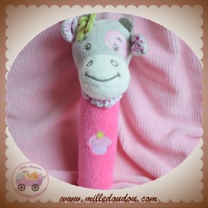 NATTOU SOS DOUDOU VACHE GIRAFE BATON HOCHET ROSE GATEAU