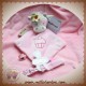 NATTOU SOS DOUDOU GIRAFE VACHE PLAT LOSANGE ROSE GATEAU